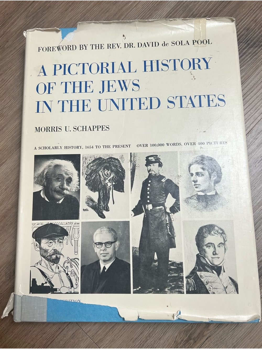 Vintage 1965 A Pictorial History of the Jews in the US Hardcover Book